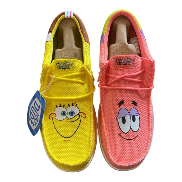 Hey DUDE WALLY Funk SpongeBob Patrick Slip On Shoes Loafer Men’s Size 13 W11 NEW - Picture 1 of 9